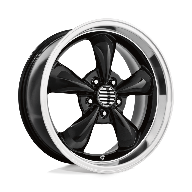 OE Creations - PR106 - Black - GLOSS BLACK/MACHINED LIP - 17" x 8", 0 Offset, 5x120.65 (Bolt Pattern), 73.1mm HUB