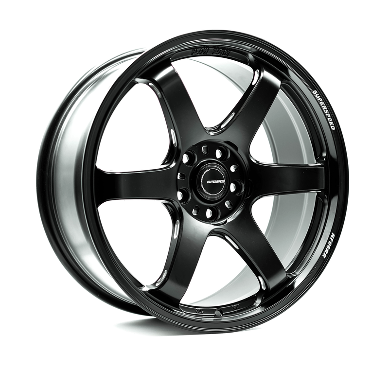 Superspeed - RF06RR - Black - Matt Black - 19" x 8.5", 35 Offset, 5x114.3 (Bolt Pattern), 73mm HUB
