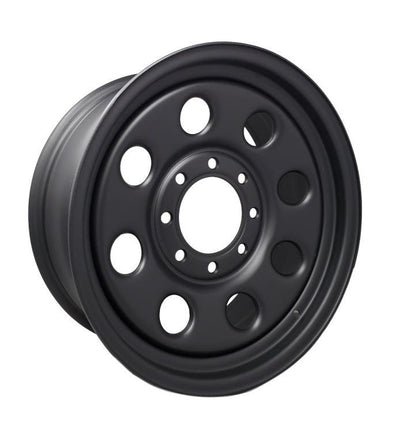DTD - Steel - Black - Gloss Black - 18" x 8", 25 Offset, 8x165.1 (Bolt pattern), 121.3mm HUB