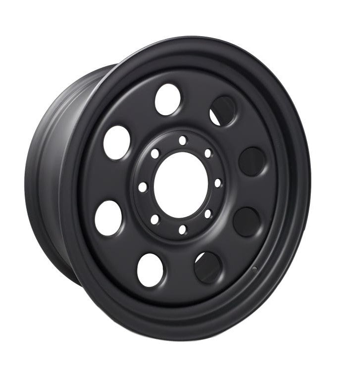 DTD - Steel - Black - Gloss Black - 18" x 8", 25 Offset, 8x165.1 (Bolt pattern), 121.3mm HUB