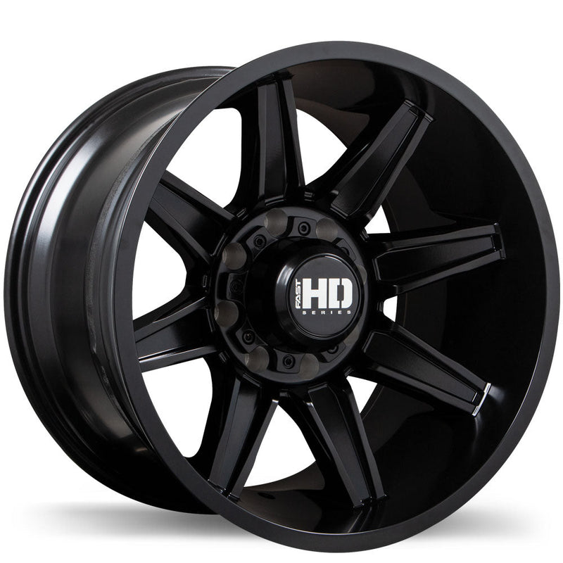 Fast HD - HAVOK - Black - Satin Black - 20" x 12", -44 Offset, 8x170 (Bolt Pattern), 125mm HUB