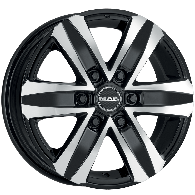 Mak Wheels - STONE6 - Black - BLACK MIRROR - 18" x 8", 15 Offset, 6x139.7 (Bolt Pattern), 106.1mm HUB