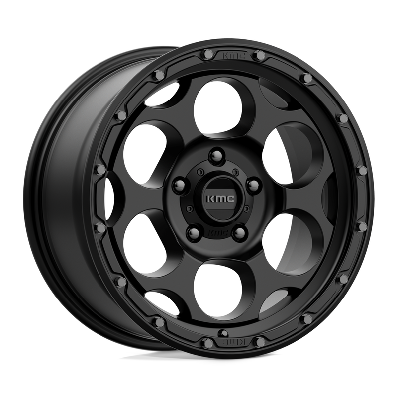 KMC Wheels - KM541 DIRTY HARRY - Black - TEXTURED BLACK - 17" x 8.5", 18 Offset, 5x127 (Bolt Pattern), 71.5mm HUB