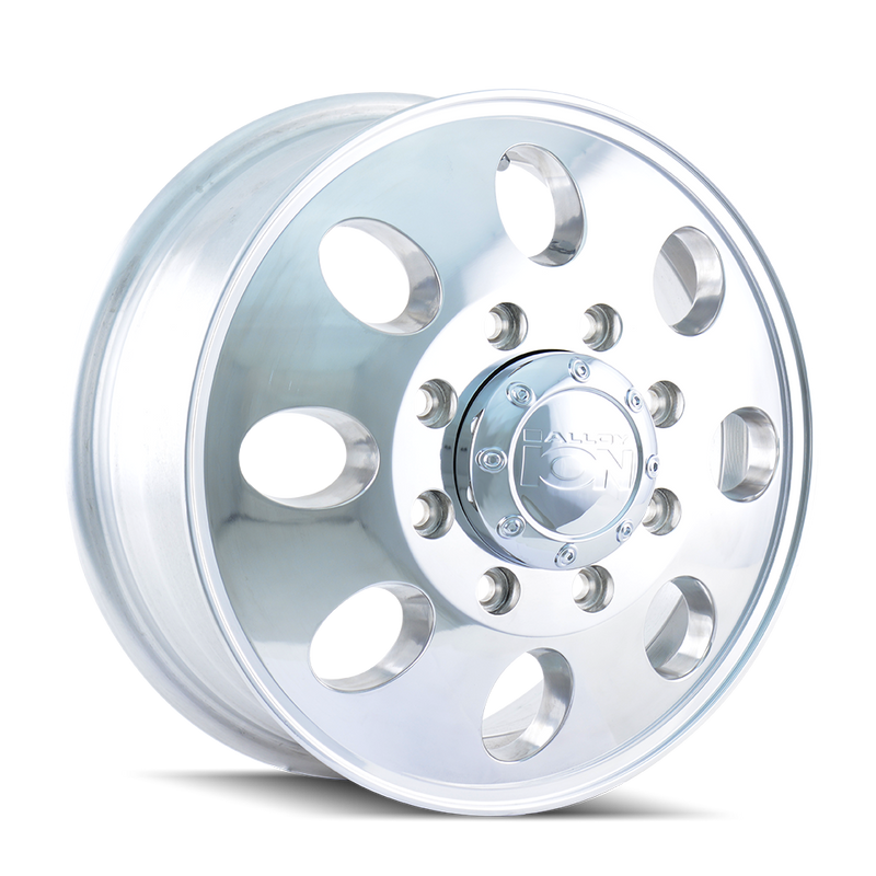 Ion Alloy - 167 - Chrome - POLISHED - 16" x 6", 102 Offset, 8x170 (Bolt Pattern), 130.2mm HUB