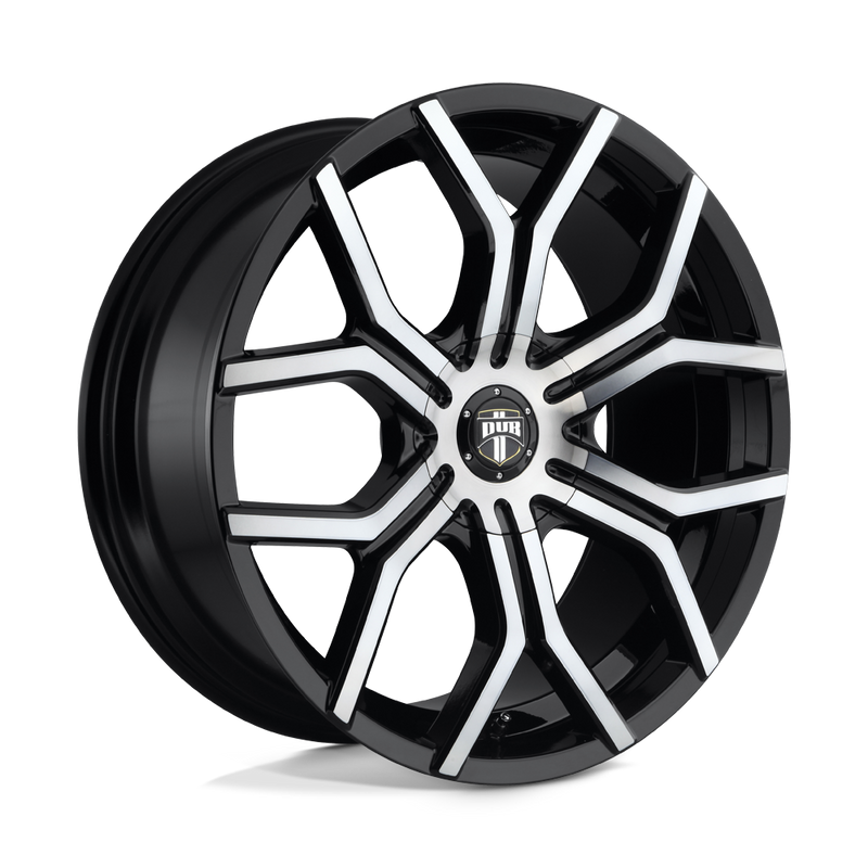 DUB - S209 ROYALTY - Black - GLOSS MACHINED DOUBLE DARK TINT - 22" x 9.5", 30 Offset, 6x135/139.7 (Bolt Pattern), 87.1mm HUB