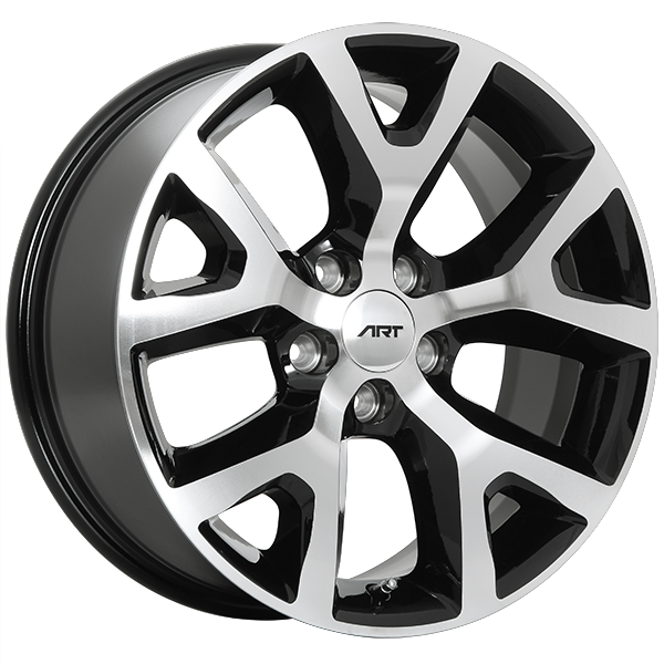 ART - Replica 105 - Black - Gloss Black - Machined Face - 18" x 7.5", 31 Offset, 5x110 (Bolt Pattern), 65.1mm HUB