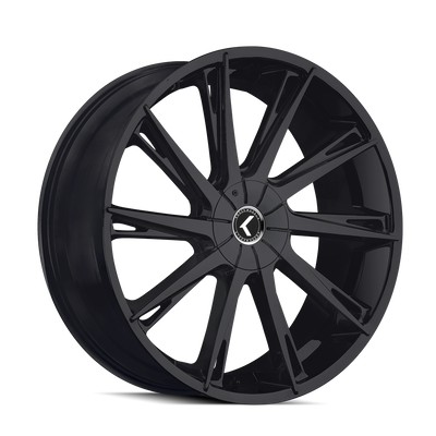 Kraze Wheels - SWAGG - Black - SATIN BLACK - 24" x 9.5", 18 Offset, 5x115/120 (Bolt Pattern), 74.1mm HUB