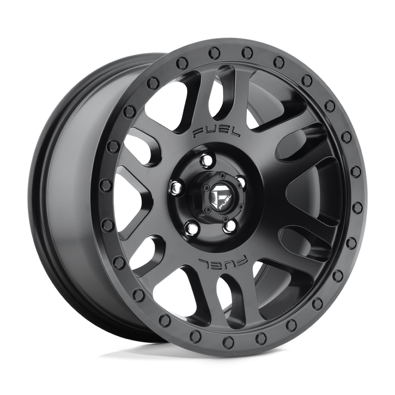 Fuel - D584 RECOIL - Black - MATTE BLACK - 17" x 8.5", 7 Offset, 6x139.7 (Bolt Pattern), 108mm HUB