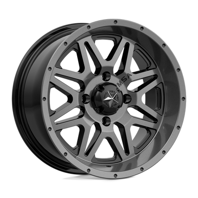 MSA Offroad Wheels - M26 VIBE - Gunmetal - DARK TINT - 14" x 7", 0 Offset, 4x110 (Bolt Pattern), 86mm HUB