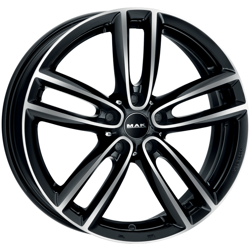 Mak Wheels - OXFORD - Black - BLACK MIRROR - 18" x 7.5", 42 Offset, 5x112 (Bolt Pattern), 66.6mm HUB