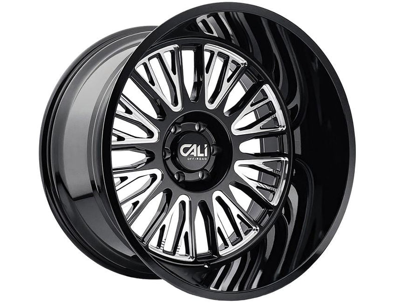 Cali Off-Road - VERTEX - Black - Black Milled - 22" x 12", -44 Offset, 6x135 (Bolt pattern), 87.1mm HUB