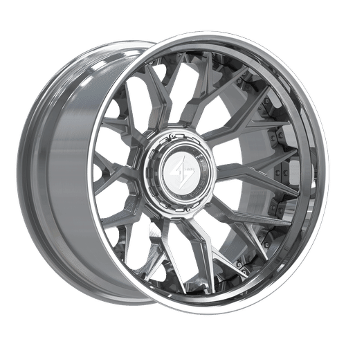 Sentali - BFX-2 - Polished - Polished Lip / Brushed Centre - 22" x 10", -24 Offset, 8x165.1/170 (Bolt pattern), 125.2mm HUB