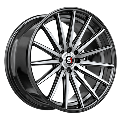 Spec-1 Racing - SP-69 - Black - Gloss Black Machined / Undercut - 19" x 8.5", 38 Offset, 5x112/114.3 (Bolt pattern), 73.1mm HUB