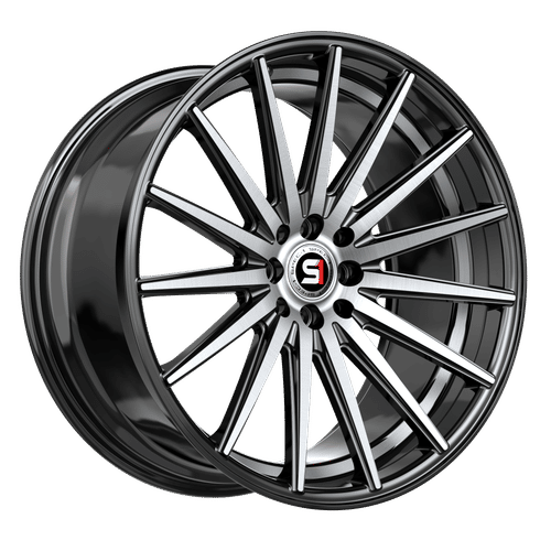 Spec-1 Racing - SP-69 - Black - Gloss Black Machined / Undercut - 19" x 8.5", 38 Offset, 5x112/114.3 (Bolt pattern), 73.1mm HUB