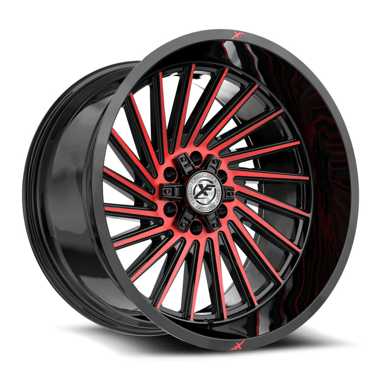 XF Off-Road - XF-239 - Black - Gloss Black Machined Red - 20" x 10", -24 Offset, 6x135/139.7 (Bolt pattern), 106.40mm HUB