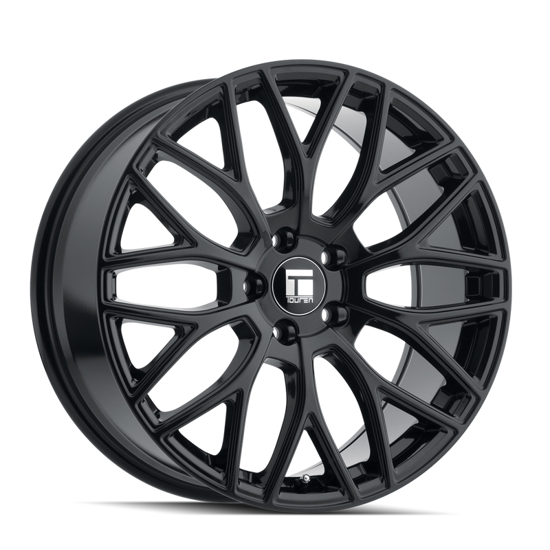 Touren - TR76 - Black - GLOSS BLACK - 17" x 8", 35 Offset, 5x114.3 (Bolt Pattern), 72.6mm HUB