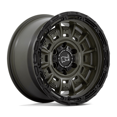 Black Rhino - LEGION - OLIVE DRAB GREEN WITH BLACK LIP - 17" x 9", -12 Offset, 5x127 (Bolt Pattern), 71.5mm HUB