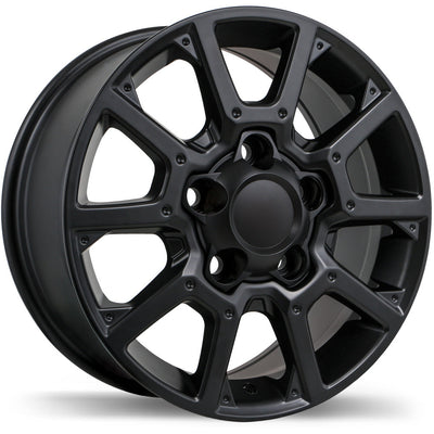 Replika - R226 - Black - Satin Black - 20" x 8.5", 55 Offset, 5x150 (Bolt Pattern), 110.1mm HUB