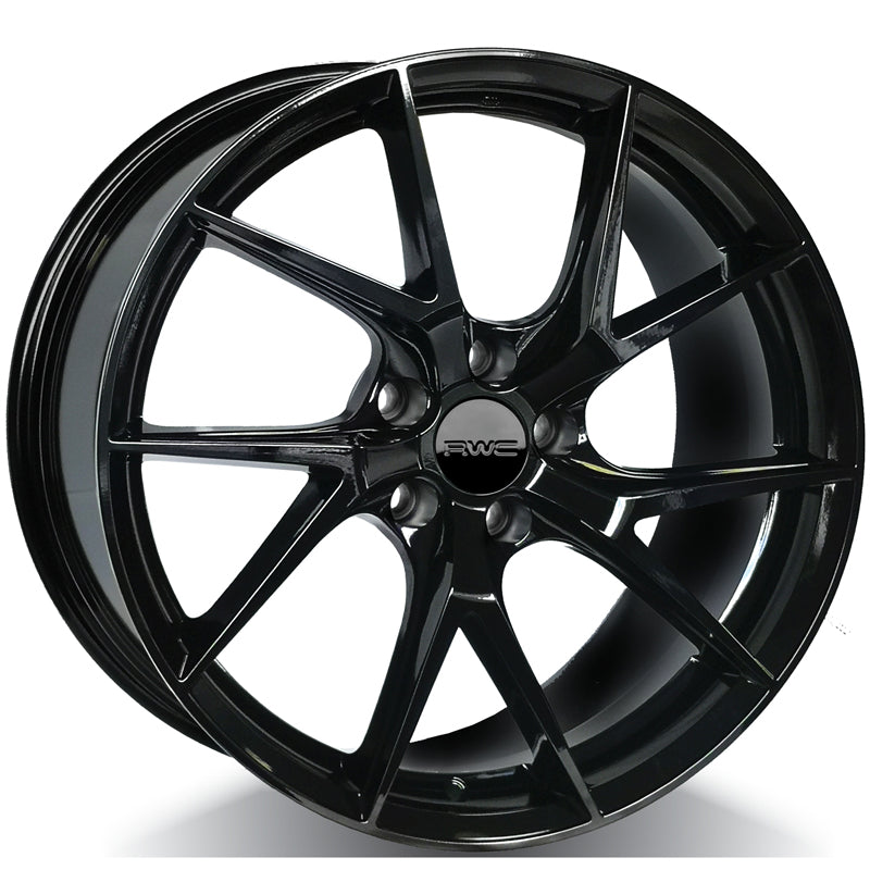 RWC - FO1012 / LFV1012 - Black - BLACK - 18" x 8", 40 Offset, 5x108 (Bolt Pattern), 63.4mm HUB
