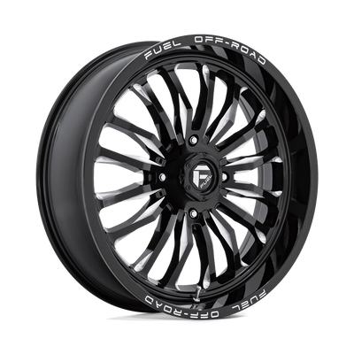 Fuel UTV - D821 ARC UTV - Black - GLOSS BLACK MILLED - 22" x 7", 13 Offset, 4x137 (Bolt Pattern), 110.1mm HUB