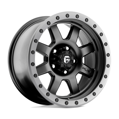 Fuel - D551 TROPHY - Black - MATTE BLACK GUN METAL RING - 17" x 8.5", -6 Offset, 5x139.7 (Bolt Pattern), 108mm HUB