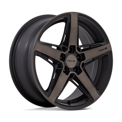 Niche - M271 TERAMO - Black - MATTE BLACK WITH DOUBLE DARK TINT FACE - 18" x 8", 40 Offset, 5x114.3 (Bolt Pattern), 72.6mm HUB