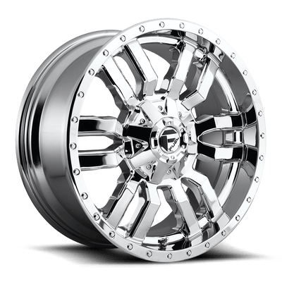 Fuel - D631 SLEDGE - Polished - CHROME PLATED - 22" x 10", 10 Offset, 5x139.7/150 (Bolt Pattern), 110.1mm HUB
