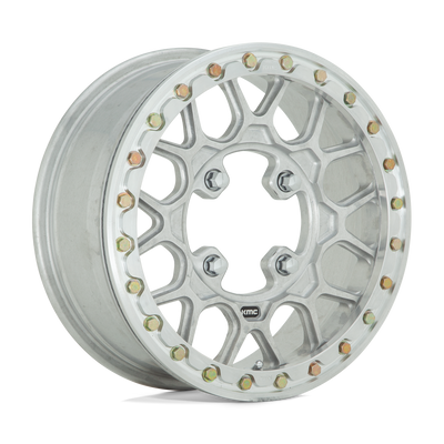 KMC Powersports - KS435 GRENADE BEADLOCK FORGED - Silver - RAW MACHINED FORGED - 15" x 6", 38 Offset, 4x156 (Bolt Pattern), 119.1mm HUB