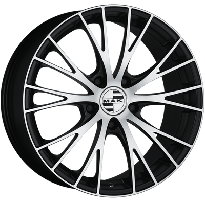 Mak Wheels - RENNEN - Black - ICE BLACK - 20" x 9", 26 Offset, 5x112 (Bolt Pattern), 66.5mm HUB