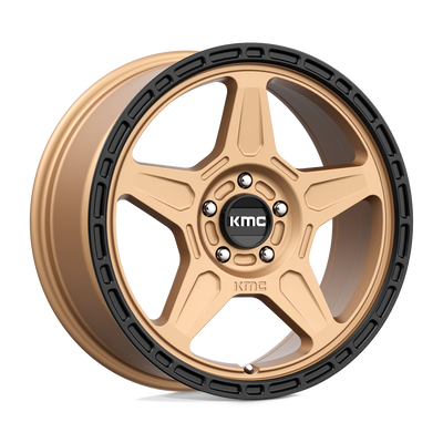 KMC Wheels - KM721 ALPINE - Bronze - Matte Bronze With Black Lip - 18" x 8", 38 Offset, 5x110 (Bolt Pattern), 72.6mm HUB