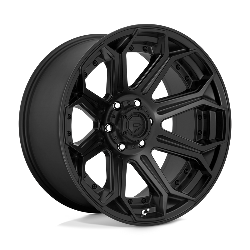 Fuel - D706 SIEGE - Black - MATTE BLACK - 20" x 10", -18 Offset, 6x139.7 (Bolt Pattern), 106.1mm HUB