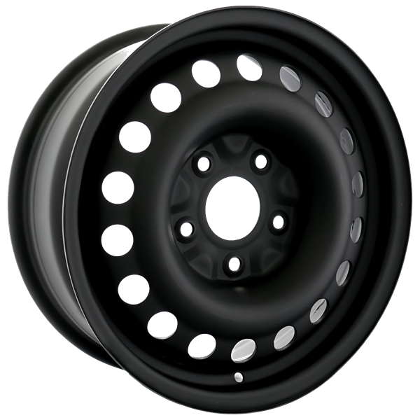 Envy Wheels - NX6 STEEL WHEEL - Black - FLAT BLACK - 16" x 6.5", 40 Offset, 5x127 (Bolt Pattern), 71.5mm HUB