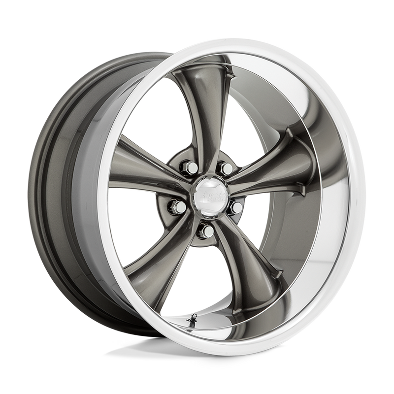 American Racing Vintage - VN338 BOSS TT - Gunmetal - GRAPHITE WITH DIAMOND CUT LIP - 20" x 10", 2 Offset, 5x114.3 (Bolt Pattern), 72.6mm HUB