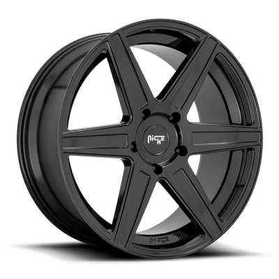 Niche - M237 CARINA - Black - GLOSS BLACK - 24" x 10", 30 Offset, 6x139.7 (Bolt Pattern), 106.1mm HUB