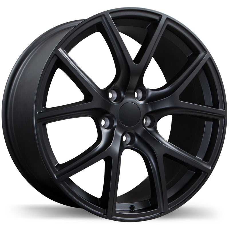 Replika - R217A - Black - Satin Black - 20" x 10", 50 Offset, 5x127 (Bolt Pattern), 71.5mm HUB