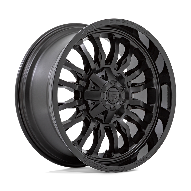 Fuel - D796 ARC - Black - MATTE BLACK WITH GLOSS BLACK LIP - 22" x 12", -44 Offset, 8x165.1 (Bolt Pattern), 125.1mm HUB