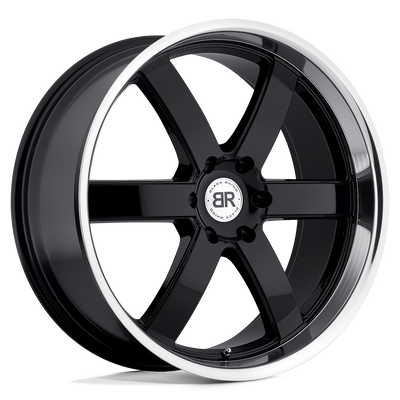 Black Rhino - PONDORA - Black - Gloss Black with Machine Ring - 20" x 8.5", 30 Offset, 6x135 (Bolt Pattern), 87.1mm HUB