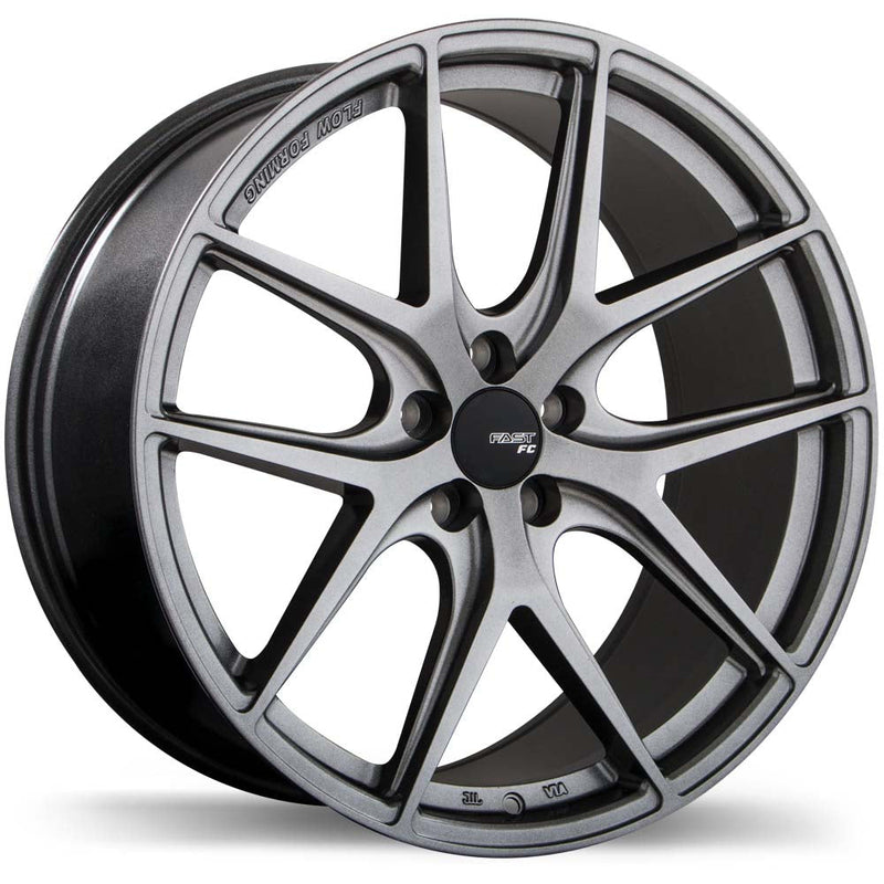 Fast Wheels - FC04 - Grey - Titanium - 19" x 8.5", 45 Offset, 5x100 (Bolt Pattern), 72.6mm HUB