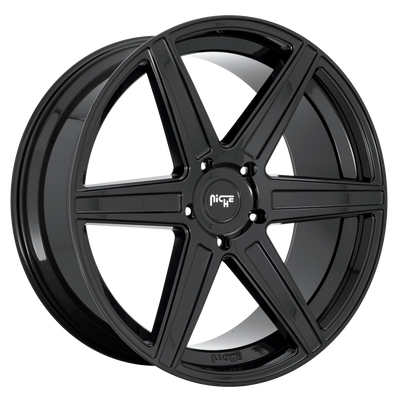 Niche - M237 CARINA - Black - GLOSS BLACK - 24" x 10", 25 Offset, 5x139.7 (Bolt Pattern), 78.1mm HUB