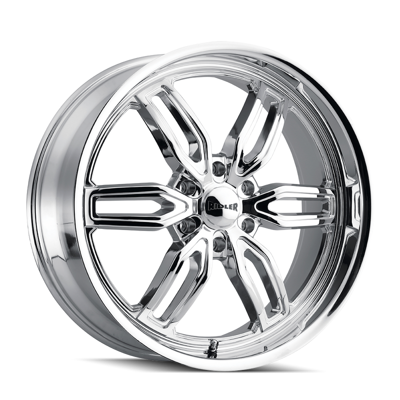 Ridler - 609 - Chrome - CHROME - 20" x 9", 30 Offset, 6x135 (Bolt Pattern), 87.1mm HUB