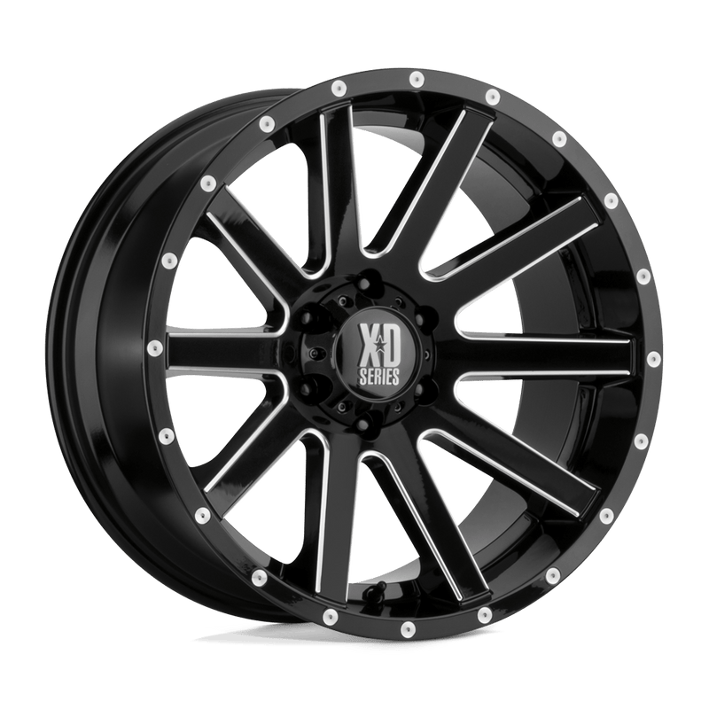 XD Series - XD818 HEIST - Black - Satin Black Milled - 20" x 9", 18 Offset, 6x139.7 (Bolt Pattern), 106.1mm HUB