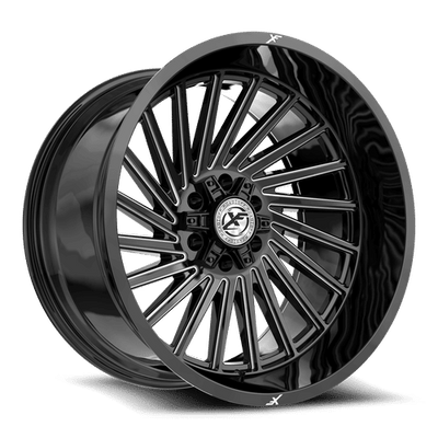 XF Off-Road - XF-239 - Black - Gloss Black Milled - 24" x 12", -44 Offset, 8x165.1/180 (Bolt pattern), 125.20mm HUB