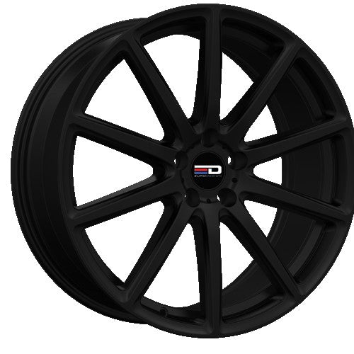 Euro Design - Legend - Black - Matte Black - 17" x 7.5", 35 Offset, 5x112 (Bolt Pattern), 66.6mm HUB