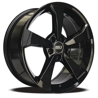 Euro Design - AR6 - Black - Gloss Black - 19" x 8.5", 35 Offset, 5x112 (Bolt Pattern), 66.6mm HUB
