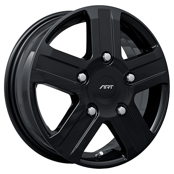 ART - Replica 255 - Black - Gloss Black - 16" x 5.5", 60 Offset, 5x160 (Bolt Pattern), 65.1mm HUB