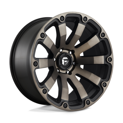 Fuel - D636 DIESEL - Black - MATTE BLACK DOUBLE DARK TINT - 20" x 9", 1 Offset, 6x135 (Bolt Pattern), 87.1mm HUB