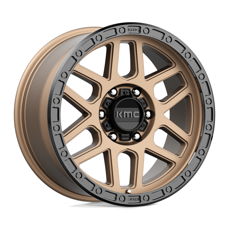 KMC Wheels - KM544 MESA - Bronze - MATTE BRONZE WITH BLACK LIP - 18" x 9", 18 Offset, 6x114.3 (Bolt Pattern), 66.1mm HUB