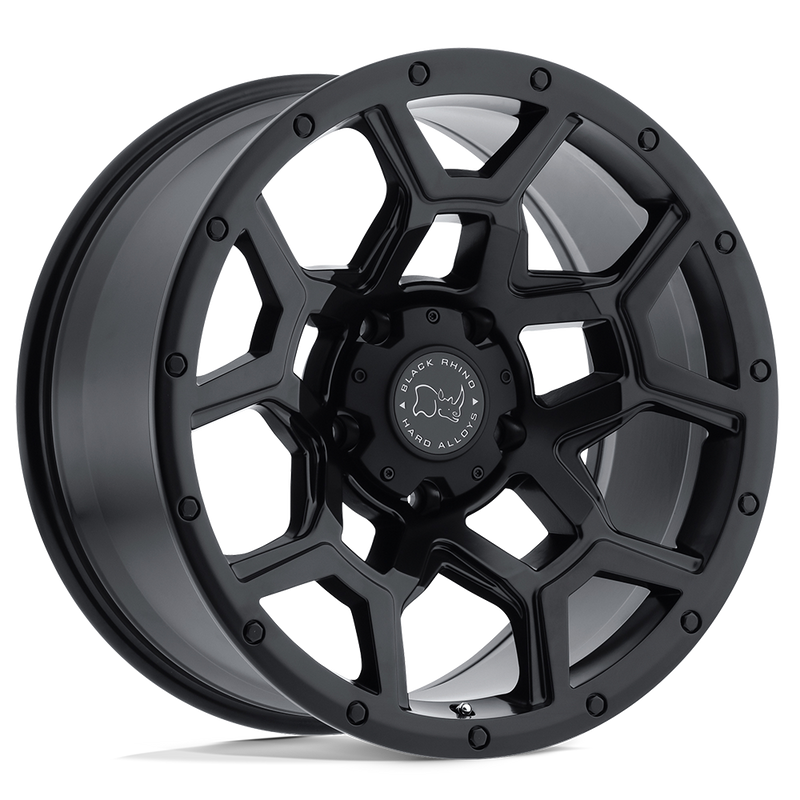 Black Rhino - OVERLAND - Black - MATTE BLACK - 20" x 9.5", 6 Offset, 5x150 (Bolt Pattern), 110.1mm HUB