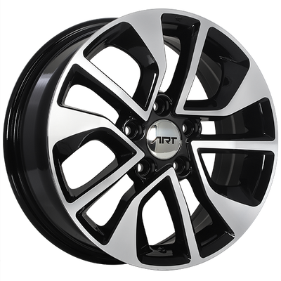 ART - Replica 138 - Black - Gloss Black - Machined Face - 16" x 6.5", 45 Offset, 5x114.3 (Bolt Pattern), 64.1mm HUB