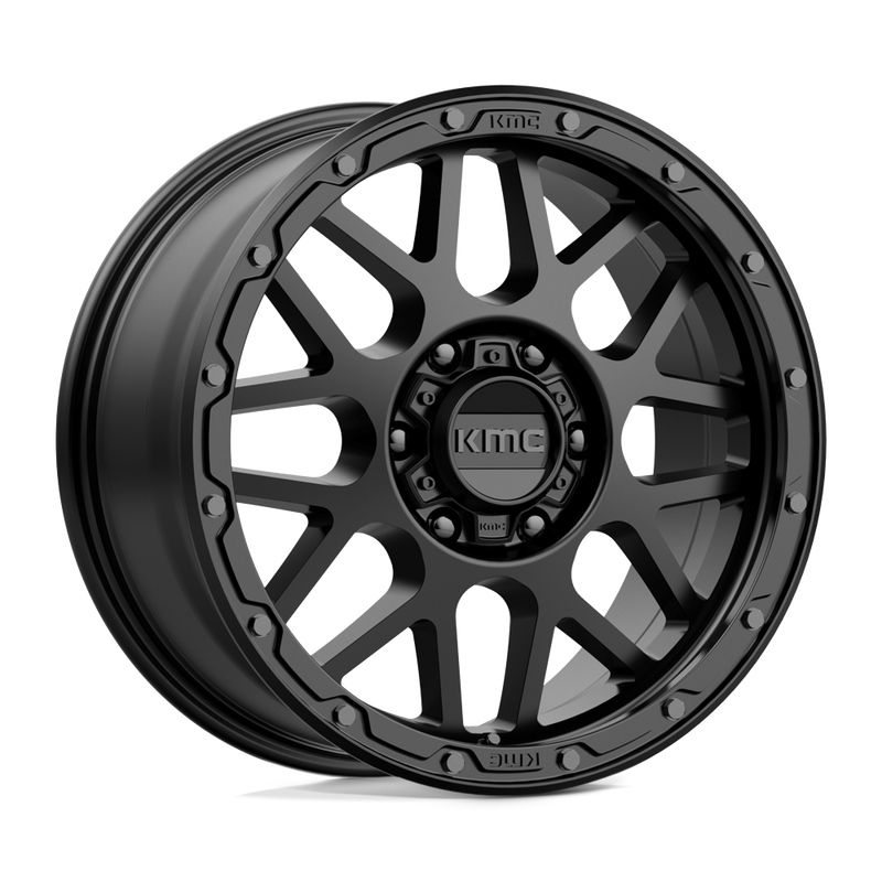 KMC Wheels - KM535 GRENADE OFF-ROAD - Black - MATTE BLACK - 18" x 8.5", 35 Offset, 6x139.7 (Bolt Pattern), 106.1mm HUB